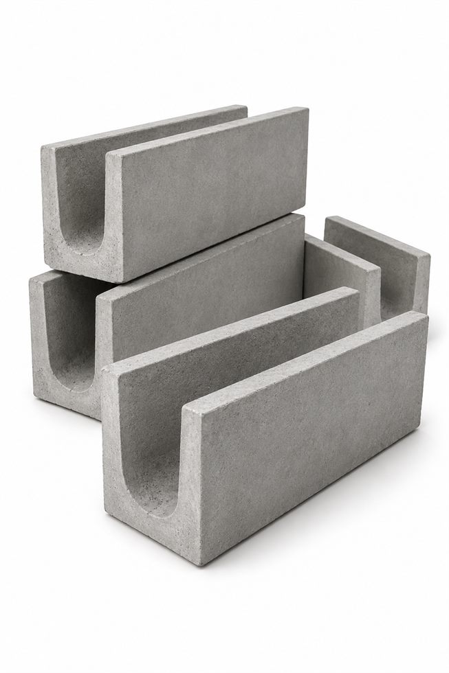 Canaletas e peças especiais em concreto
